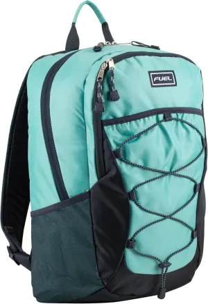 FUEL Rider Sport Hiking Backpack Laptop Travel Carry On Luggage Daypack Bag, Bungee for Travel, Leisure, Outdoors, Mint Blue