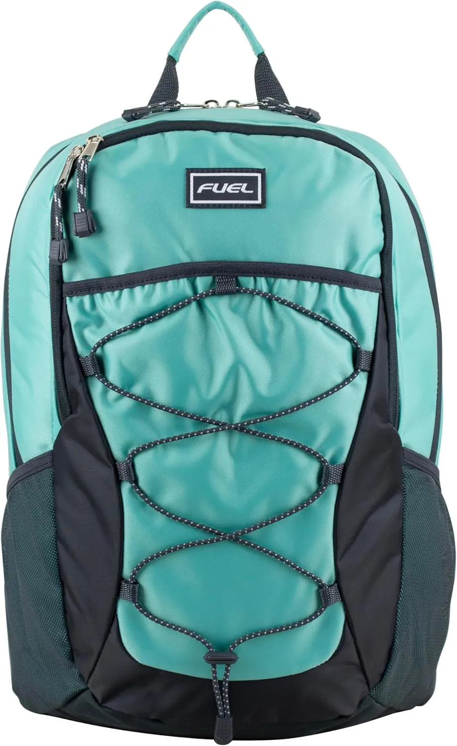 FUEL Rider Sport Hiking Backpack Laptop Travel Carry On Luggage Daypack Bag, Bungee for Travel, Leisure, Outdoors, Mint Blue
