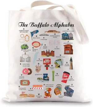 G2TUP New York City Travel Bag Buffalo Alphabet Tote Bag New York Souvenir Gift for NY Travel Lover