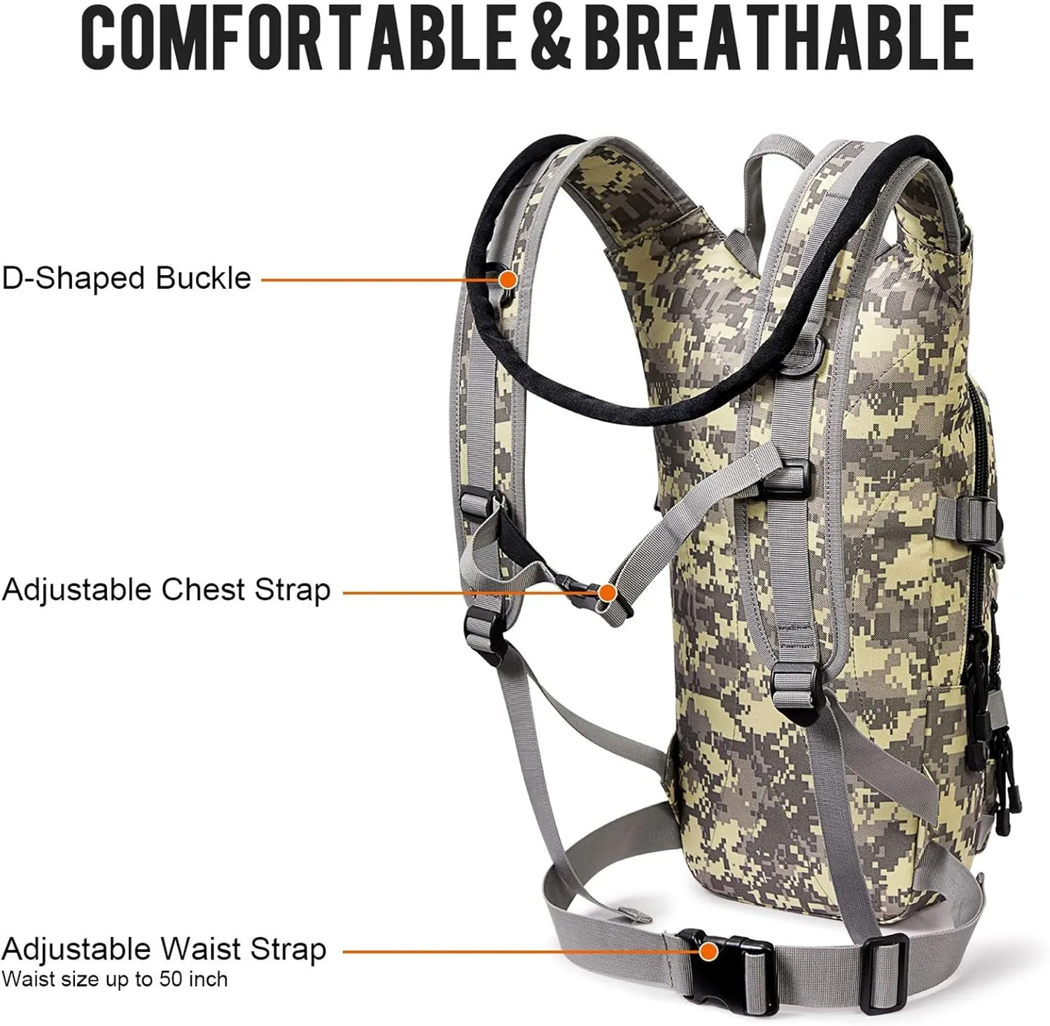 G4Free Hydration Pack Sports Runner Hydration Backpack with 3L Bladder for Running Hiking Cycling Biking