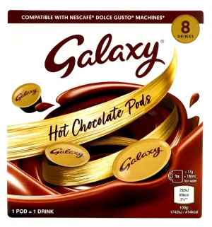 Galaxy Hot Chocolate Dolce Gusto Compatible Pods (Pack of 5, Total 40 Pods, 40 Servings)