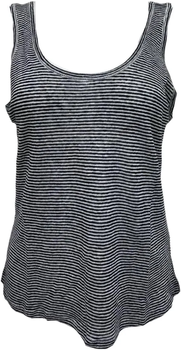 GANT Rugger Women's Striped Linen Tank Top, Medival Blue, L