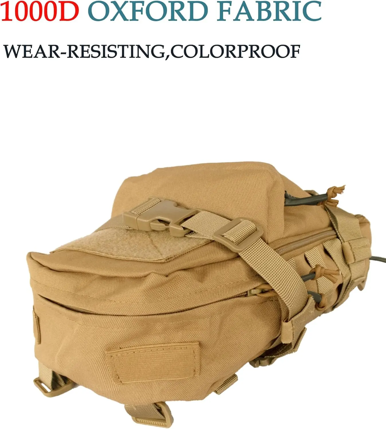 GEEDUD Tactical Small MOLLE Hydration Pack Outdoor Water Bladder Carrier Pack for Vest Backpack
