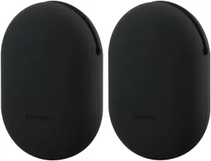 Geekria Earbuds Silicone Case Compatible with Beats PowerBeats, Jabra Sport Pace, SoundSport, in-Ear, Earbud Protection Squeeze Pouch/Pocket Soft Earphone Storage Bag (Black, Size M, 2 Packs)