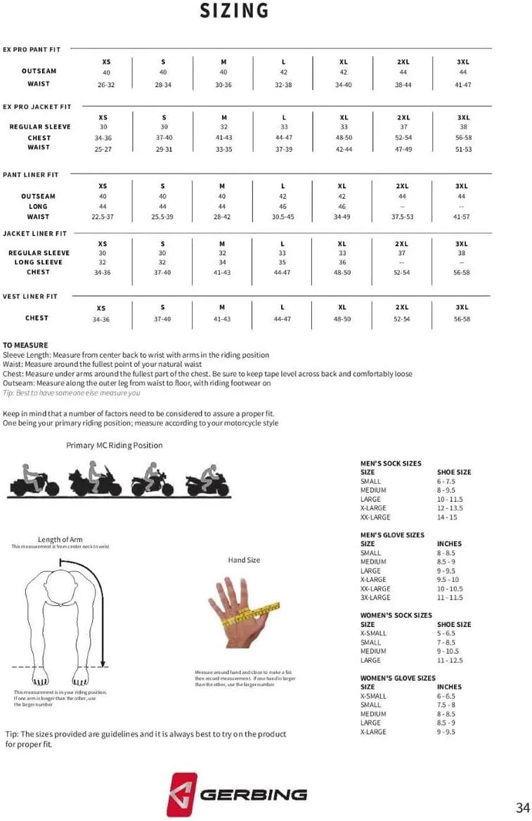 Gerbing Heated Jacket Liner - 12V Motorcycle Gear - 7 Heat Zones