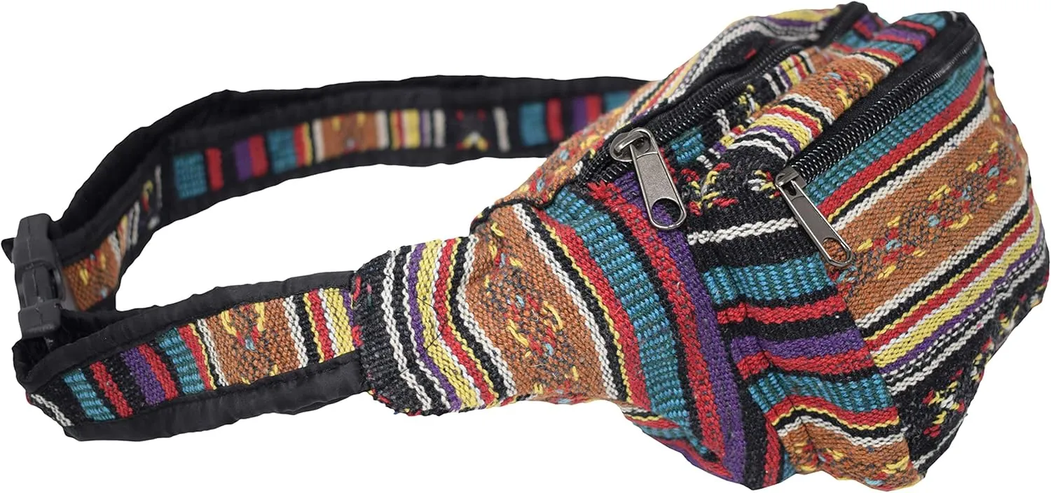 Gheri Festival Colorful Bum Bag Fanny Pack Coin Money Purse Waistpack Pouch Travel Holiday Wallet Boho Belt M