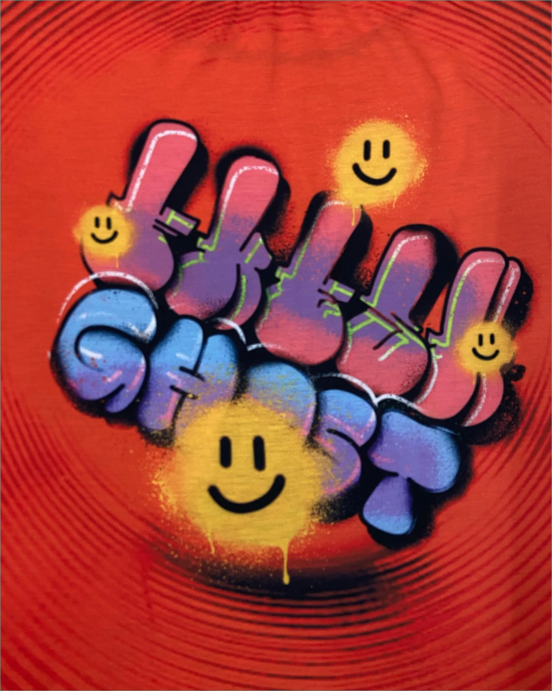 Ghost Smiley Oversized Tshirt