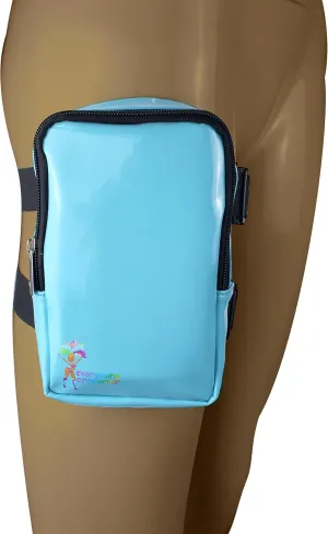 Glossy Thigh Bag | Leg Harness for Women | Outdoor Leg Pouch | Carnival Hiking Travel Fanny Pack with Adjustable Straps | Light Blue