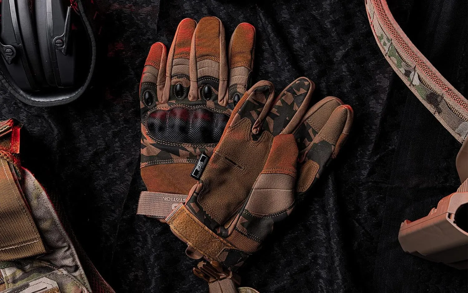 Glove Station The Impulse 2.0 Gloves - Suede Leather Palm for Durability, Protection, Breathable Spandex Gloves for Motorcycle Work Gloves
