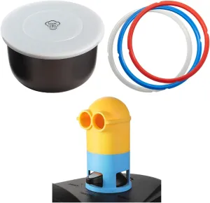 Goldlion Accessories for Ninja Foodi 5 Qt, 6.5 Qt and 8 Qt, Inner Pot Cover, 3 Packs Sealing Rings and Steam Diverter