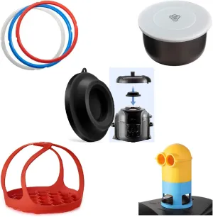 Goldlion Accessories for Ninja Foodi 5 Qt, 6.5 Qt and 8 Qt, Lid Stand, 3 Packs Sealing Rings, Inner Pot Cover, Silicone Sling and Steam Diverter