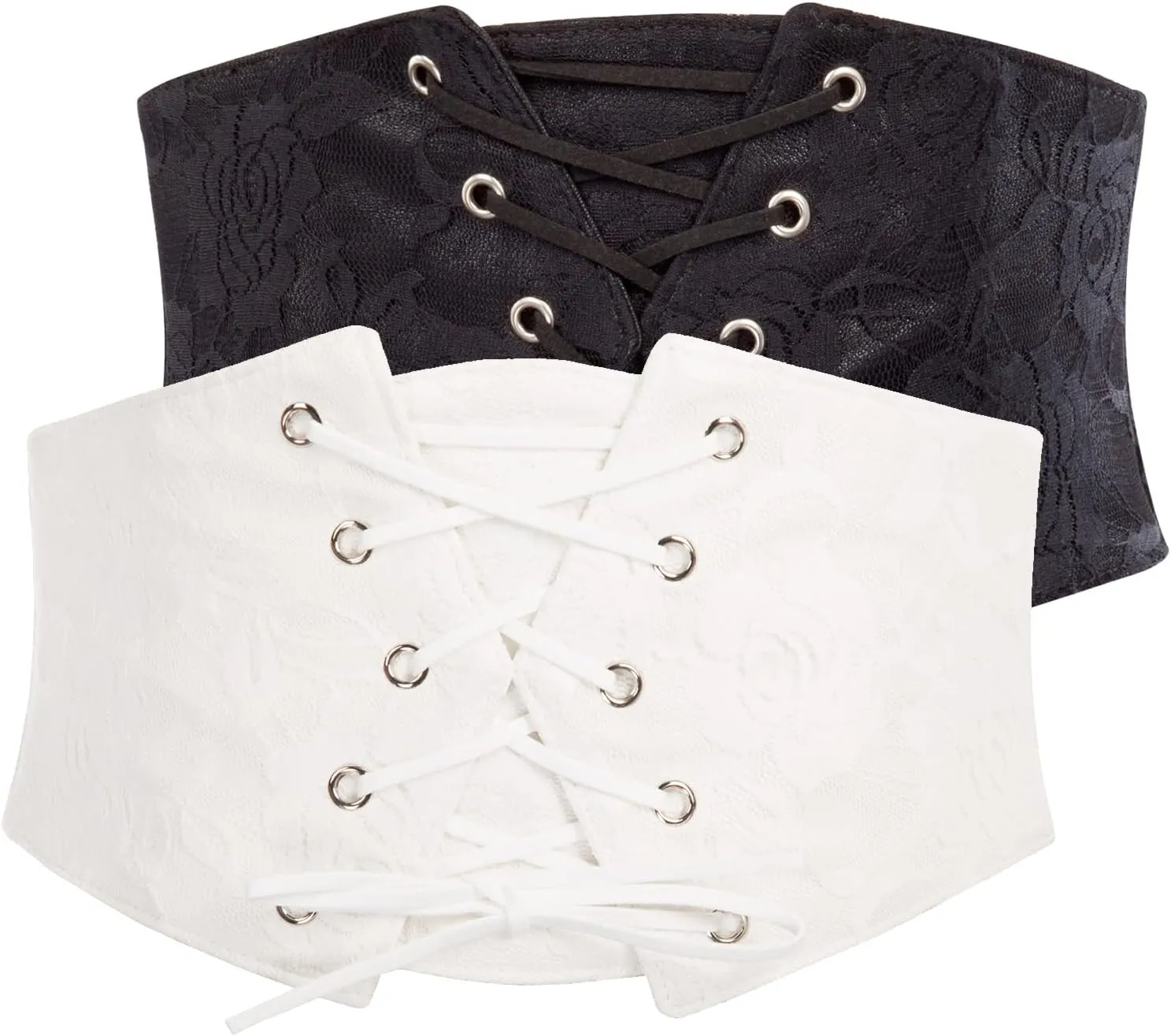 GRACE KARIN Corset Belt for Women Elastic Underbust Corset Waist Belt 2Pcs