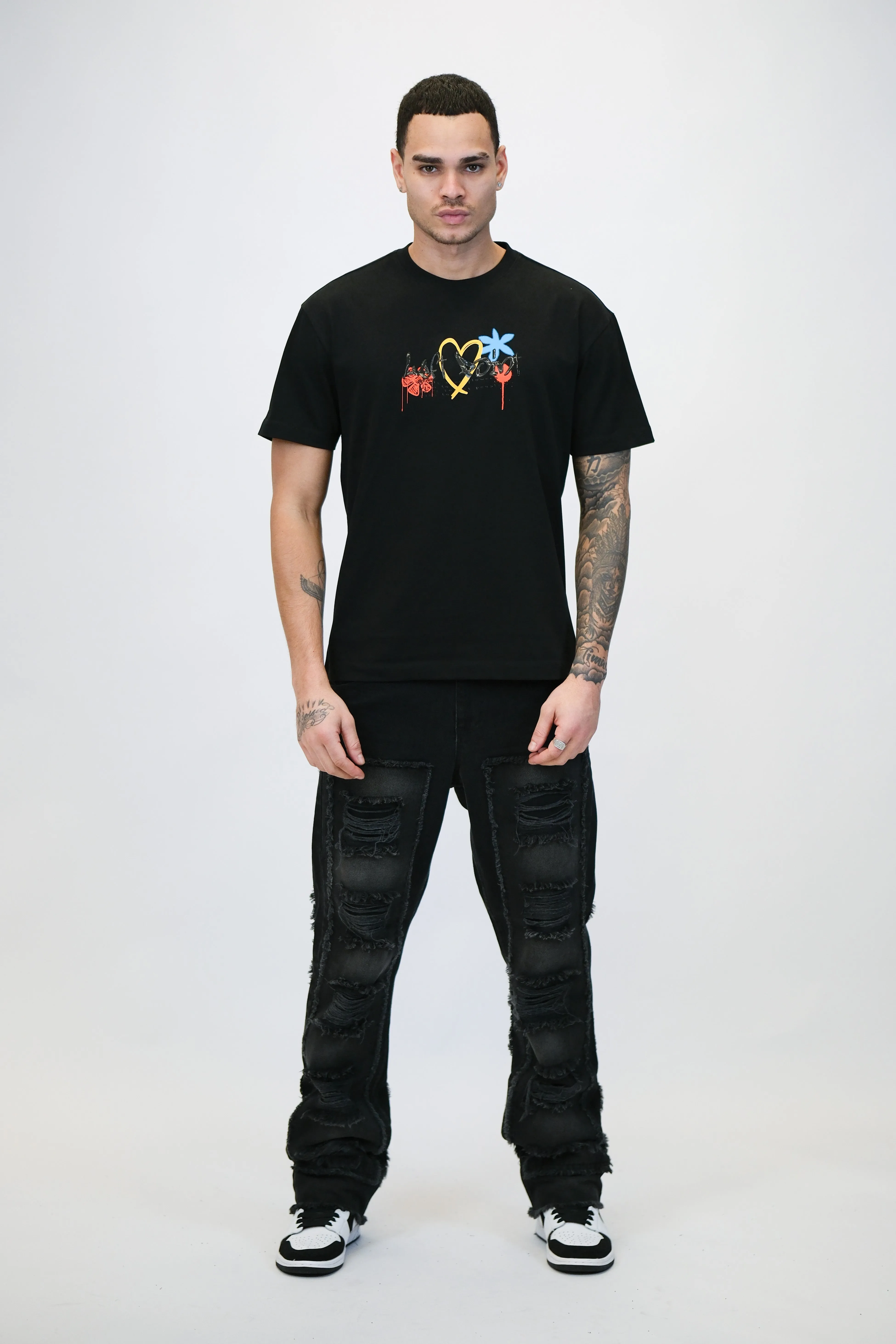 Graffiti Heart Graphic T-Shirt