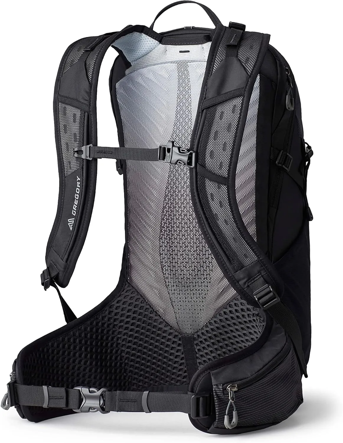 Gregory Miko 15L Unisex Day Hiking Backpack, Ventilated Backpanel, Built-In Hydration Attachment for Water Bladder (Reservoir Not Included), One Size Fits All, Optic Black