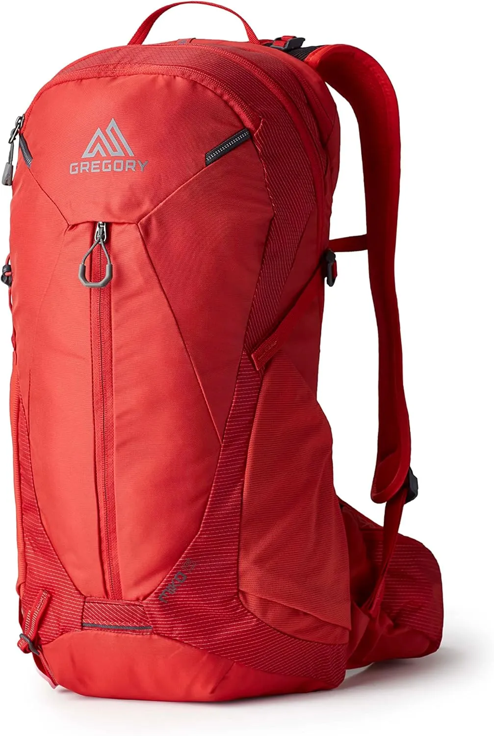 Gregory Miko 15L Unisex Day Hiking Backpack, Ventilated Backpanel, Built-In Hydration Attachment for Water Bladder (Reservoir Not Included), One Size Fits All, Sumac Red