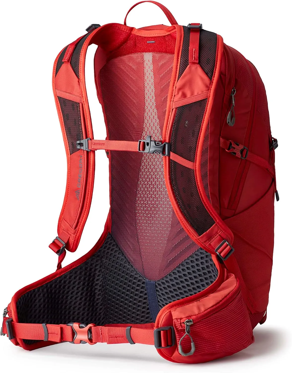 Gregory Miko 25L Unisex Day Hiking Backpack, Ventilated Backpanel, Built-In Hydration Attachment for Water Bladder (Reservoir Not Included), One Size Fits All, Sumac Red