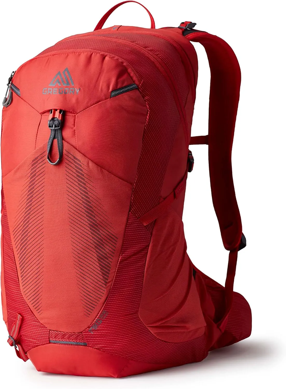 Gregory Miko 25L Unisex Day Hiking Backpack, Ventilated Backpanel, Built-In Hydration Attachment for Water Bladder (Reservoir Not Included), One Size Fits All, Sumac Red