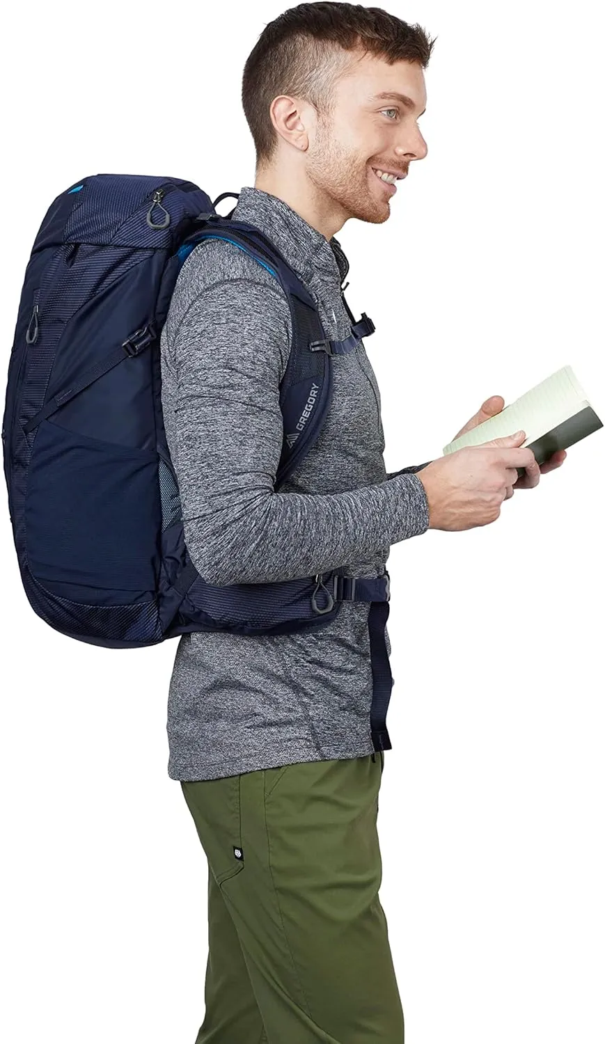 Gregory Miko 30L Unisex Day Hiking Backpack, Ventilated Backpanel, Built-In Hydration Attachment for Water Bladder (Reservoir Not Included), One Size Fits All, Volt Blue
