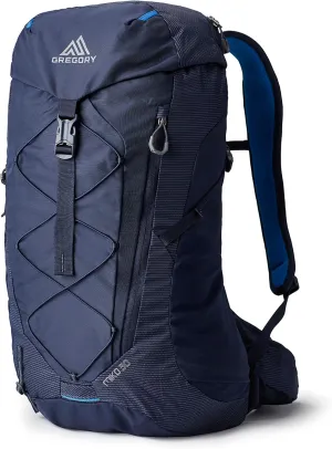 Gregory Miko 30L Unisex Day Hiking Backpack, Ventilated Backpanel, Built-In Hydration Attachment for Water Bladder (Reservoir Not Included), One Size Fits All, Volt Blue