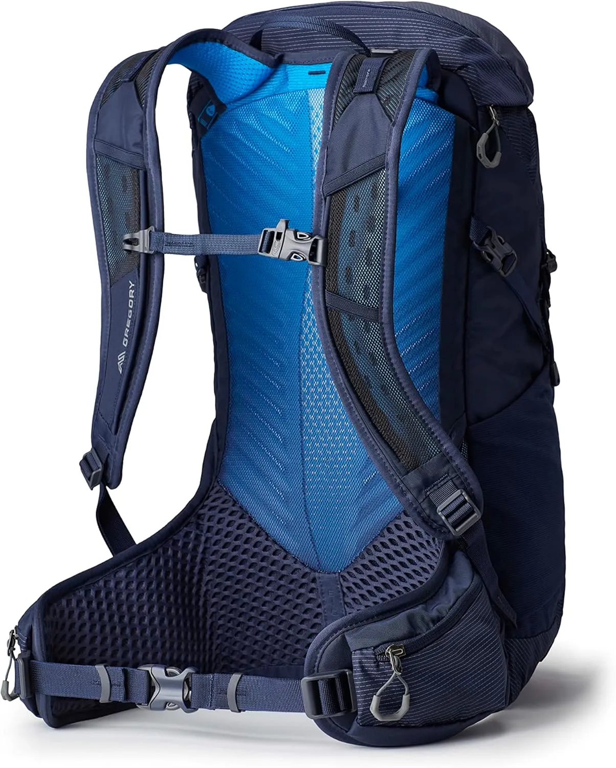 Gregory Miko 30L Unisex Day Hiking Backpack, Ventilated Backpanel, Built-In Hydration Attachment for Water Bladder (Reservoir Not Included), One Size Fits All, Volt Blue