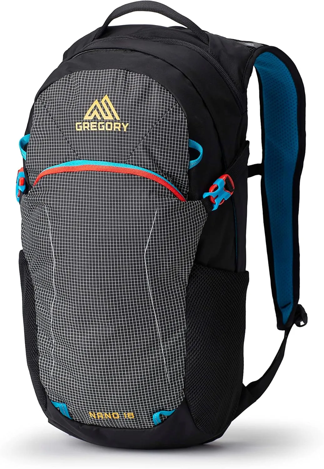 Gregory Nano 18L Unisex Day Hiking/Commuter/Active Travel Backpack, Breathable Backpanel, Hydration Port, One Size Fits All, Techno Black