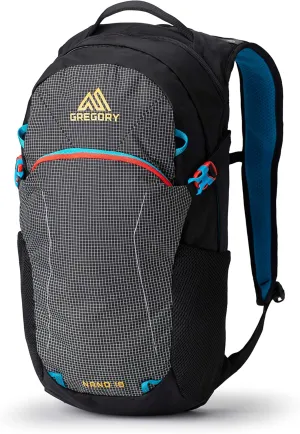 Gregory Nano 18L Unisex Day Hiking/Commuter/Active Travel Backpack, Breathable Backpanel, Hydration Port, One Size Fits All, Techno Black