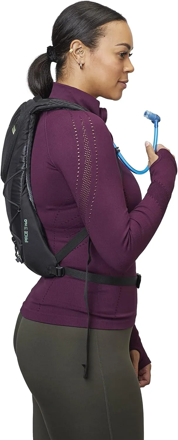 Gregory Pace 3L H2O Women's Day Hiking/Backpacking Hydration/Mountain Biking Backpack, Insulated Reservoir Sleeve, 2L Water Bladder Included, One Size Fits All, Black Ice