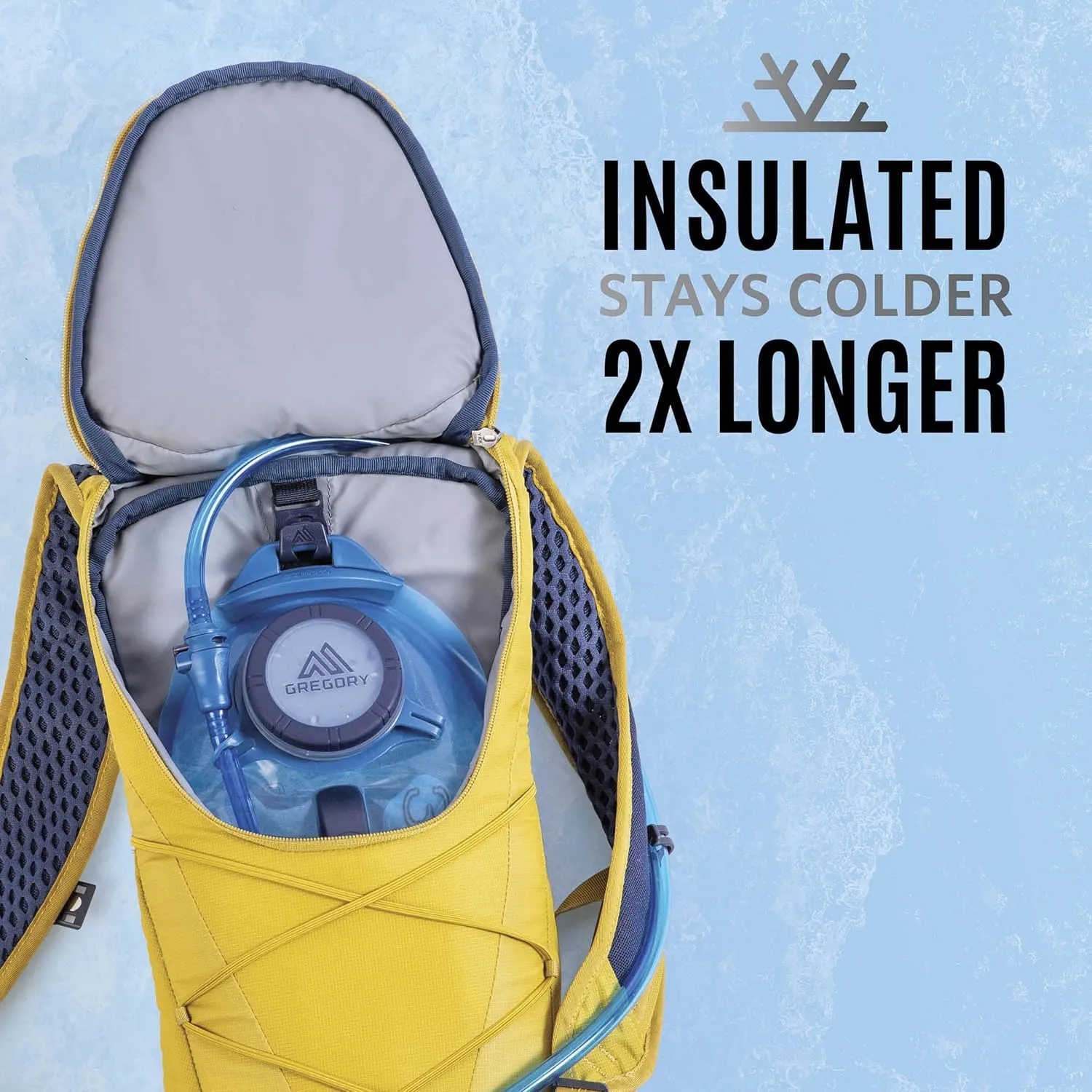 Gregory Pace 3L H2O Women's Day Hiking/Backpacking Hydration/Mountain Biking Backpack, Insulated Reservoir Sleeve, 2L Water Bladder Included, One Size Fits All, Black Ice