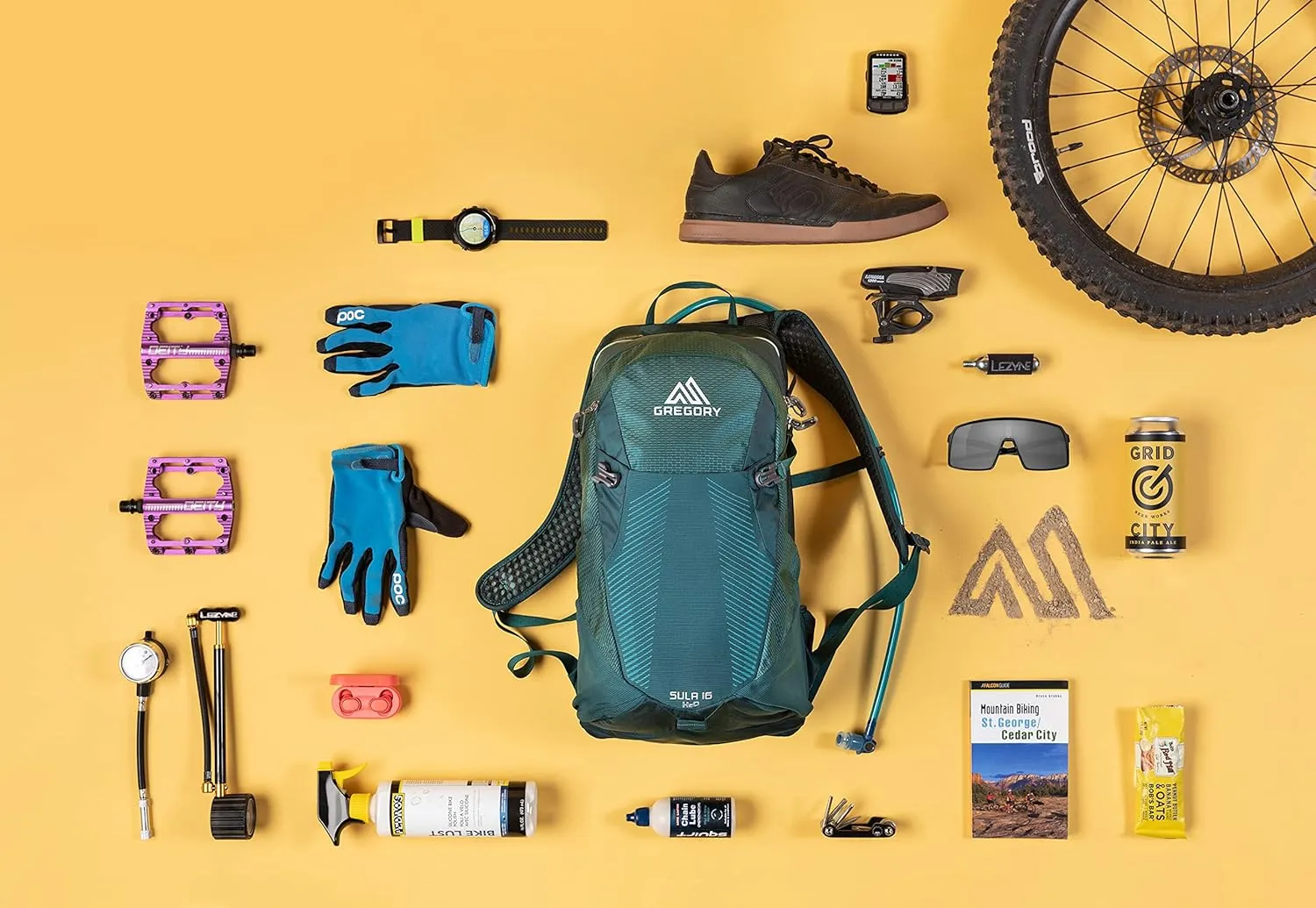 Gregory Sula 8 H2O Unisex Day Hiking/Backpacking Hydration/Mountain Biking Backpack, 3L Water Reservoir/Bladder Included, One Size Fits All, Aurora Black