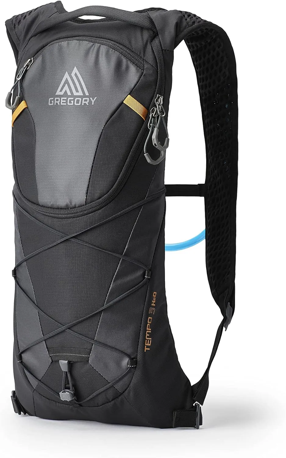 Gregory Tempo 3L H2O Unisex Day Hiking/Backpacking Hydration/Mountain Biking Backpack, Insulated Hydration Sleeve for Water Bladder w/ 2L Reservoir Included, One Size Fits All, Carbon Bronze