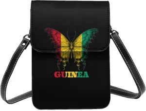 Guinea Guinean Butterflies Flag Small Crossbody Bag Is A Shoulder Bag Designed For Women And Girls Cell Phone Crossbody Wallet Purses With Card Slots Adjustable Strap