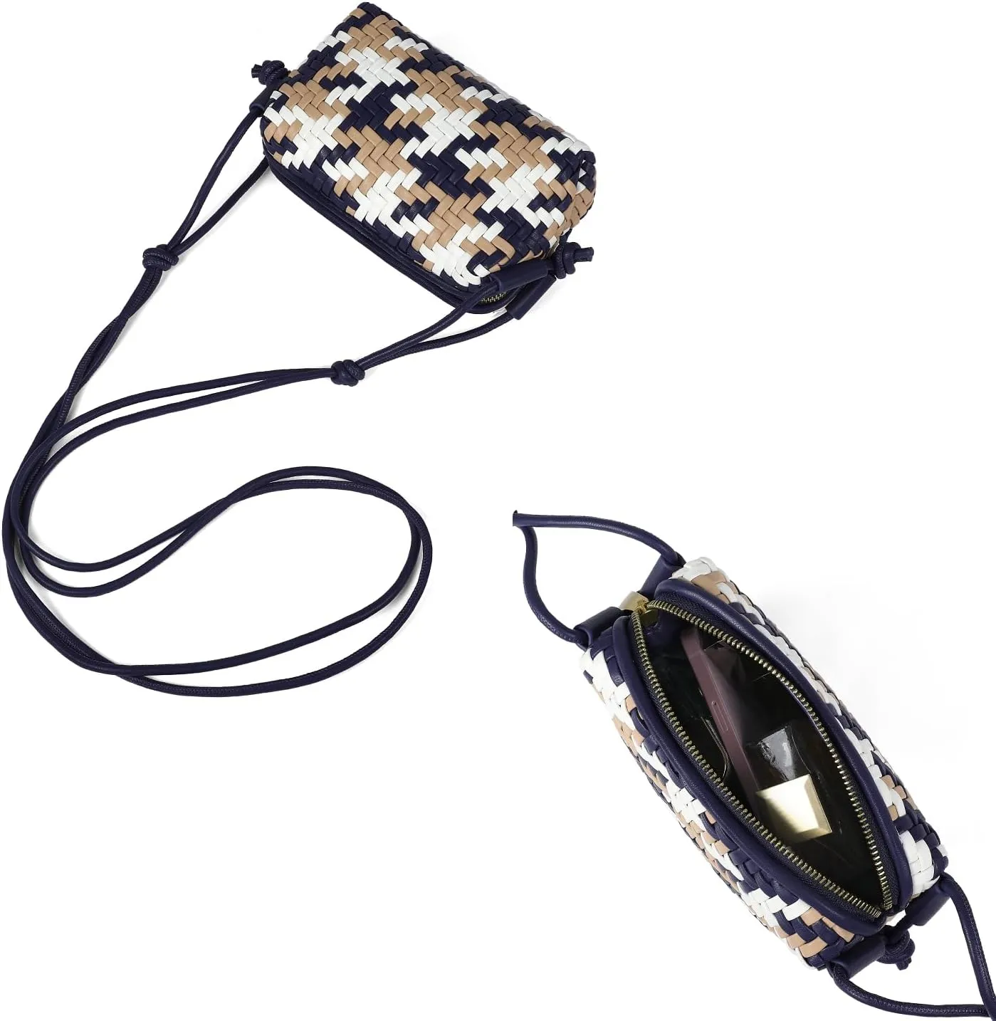 Handwoven Crossbody Bag for Women, Shoulder Purse with Adjustable Strap Lightweight Summer Festival Bag Gift