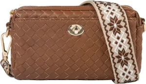 Handwoven Crossbody Bag for Women, Shoulder Purse with Adjustable Strap Lightweight Summer Festival Bag Gift