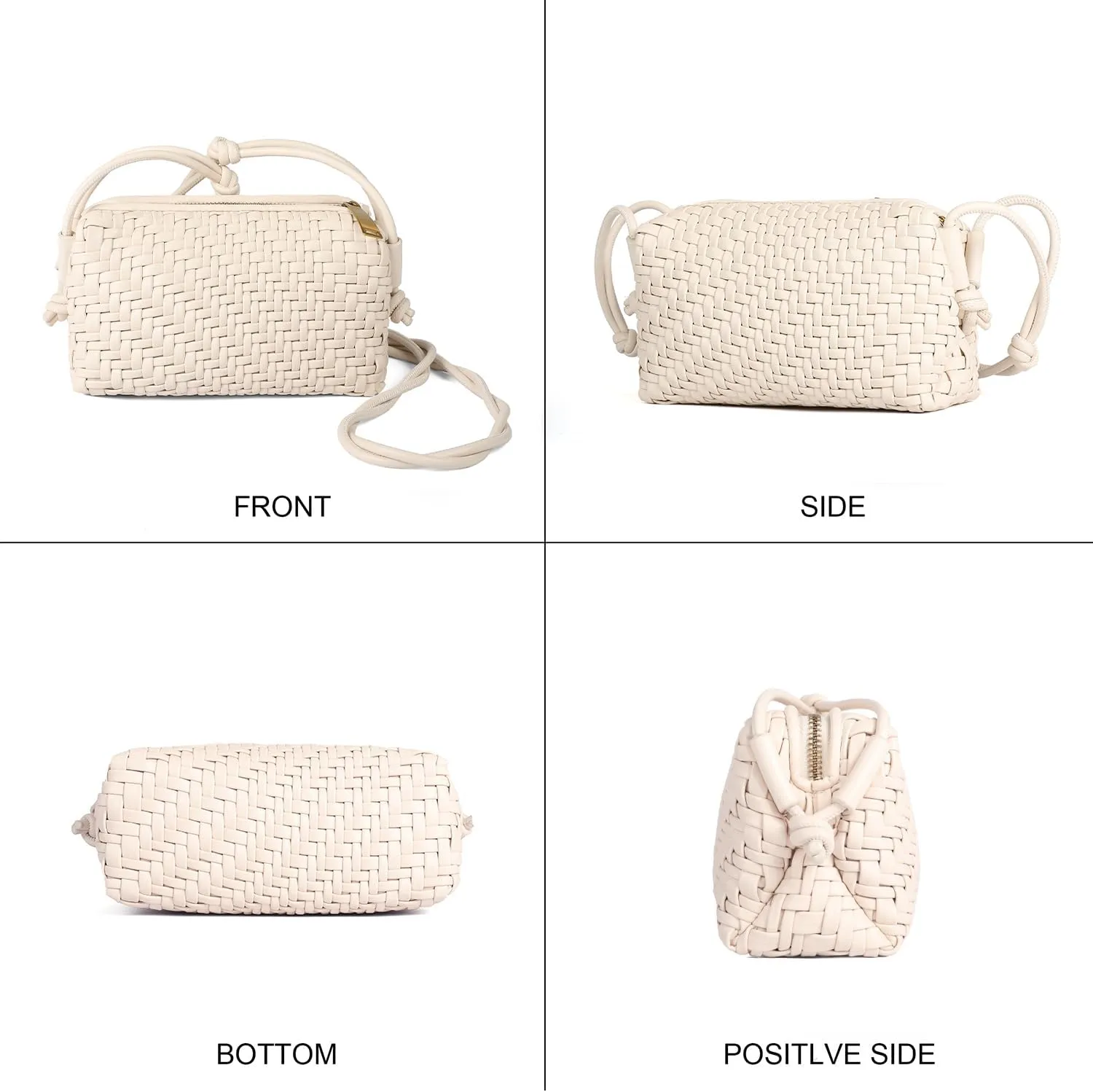 Handwoven Crossbody Bag for Women, Shoulder Purse with Adjustable Strap Lightweight Summer Festival Bag Gift