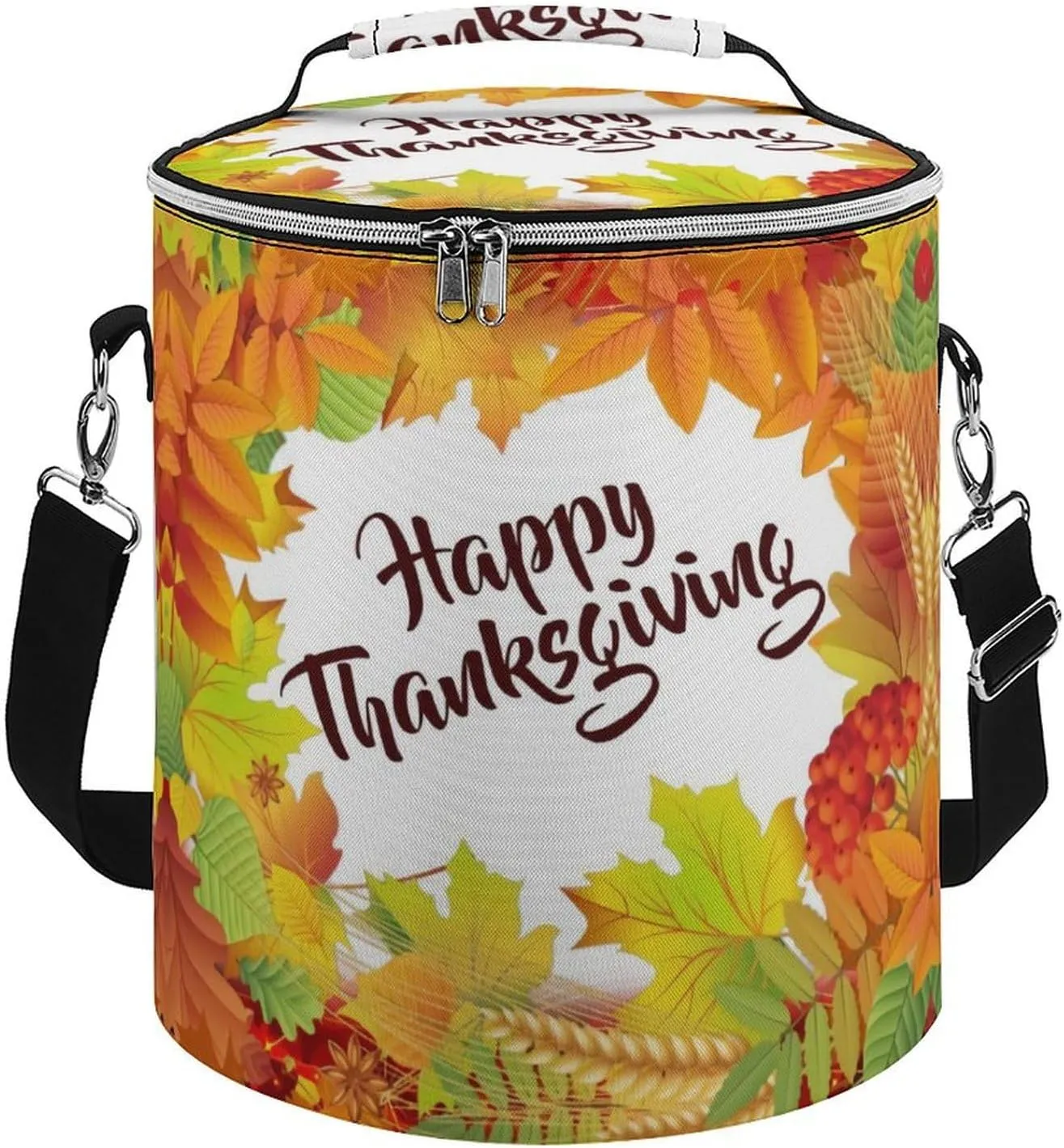 Happy Thanksgiving Foliage The Cylindrical Camping Ice Pack is Reusable Leak Proof Waterproof and Insulated