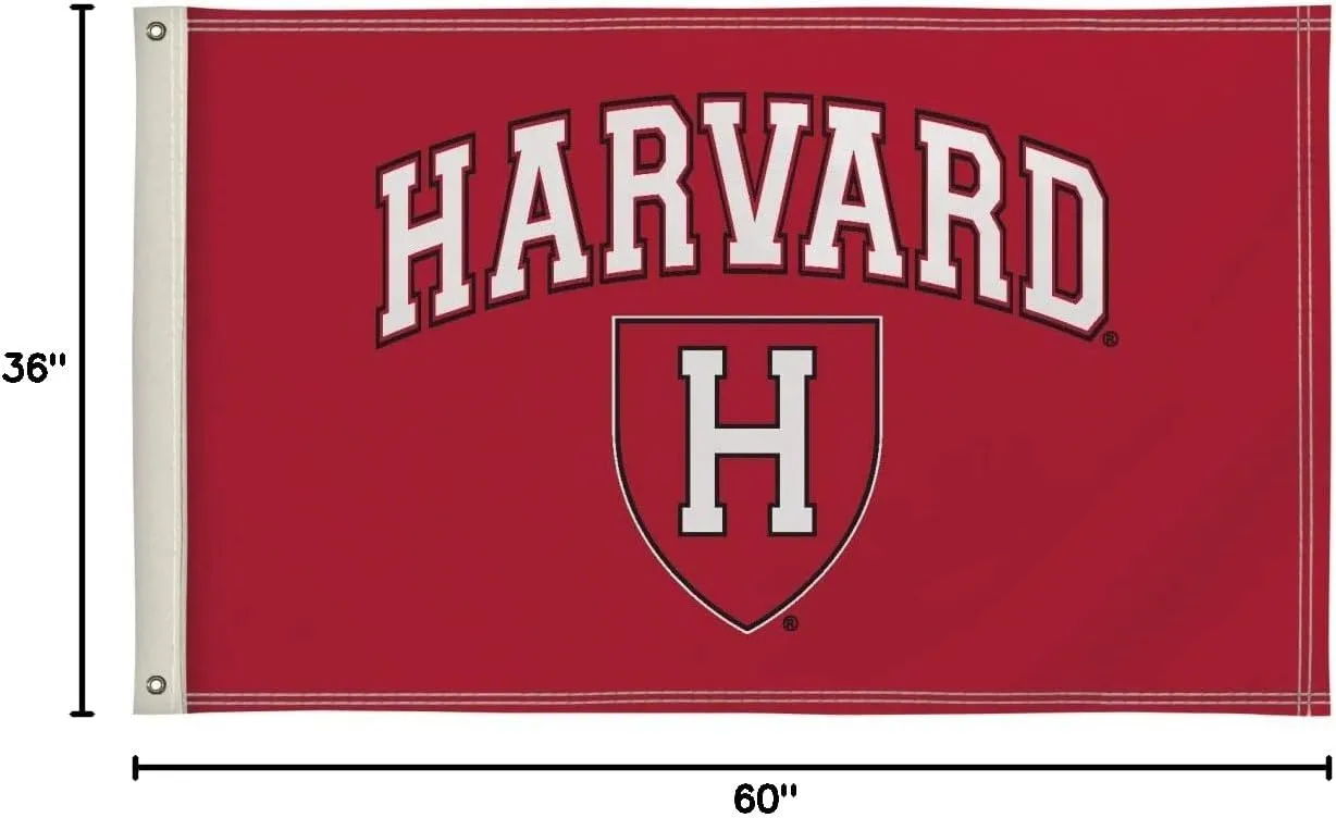 Harvard Crimson 3' x 5' College Sports Printed Flag - NCAA Licensed - Nylon - School Banner (Red, White)