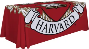 Harvard Crimson 6' College Sports Printed Table Throw - NCAA Licensed - Polyester Draped - School Tablecloth (Red, White)
