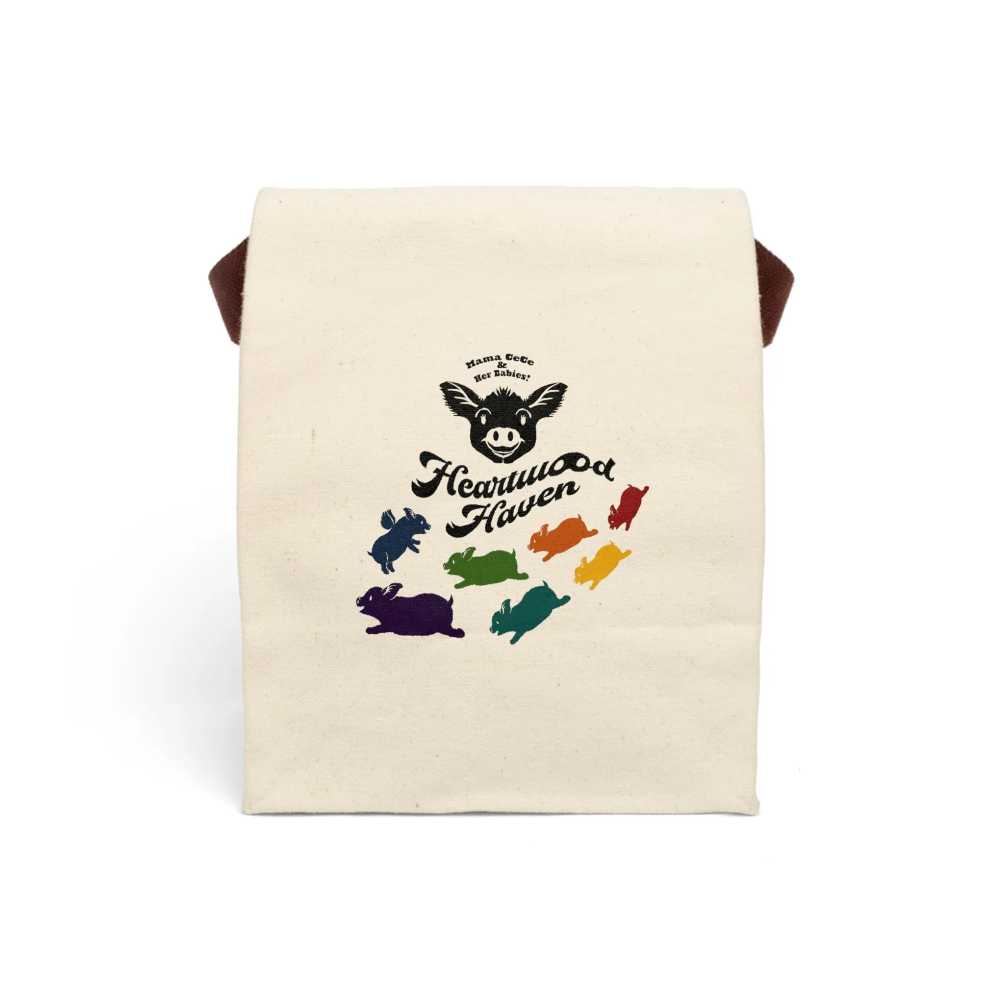 HEARTWOOD HAVEN - Mama CeCe & Her Babies - Canvas Lunch Bag With Strap