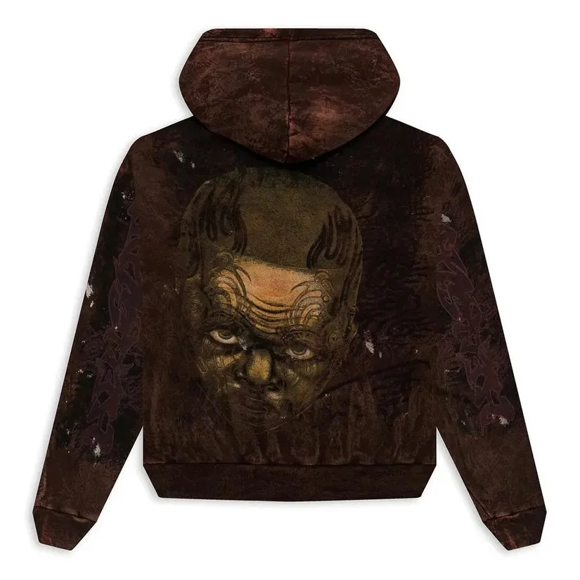 Hellstar Brown Graffiti Hoodie