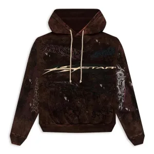 Hellstar Brown Graffiti Hoodie