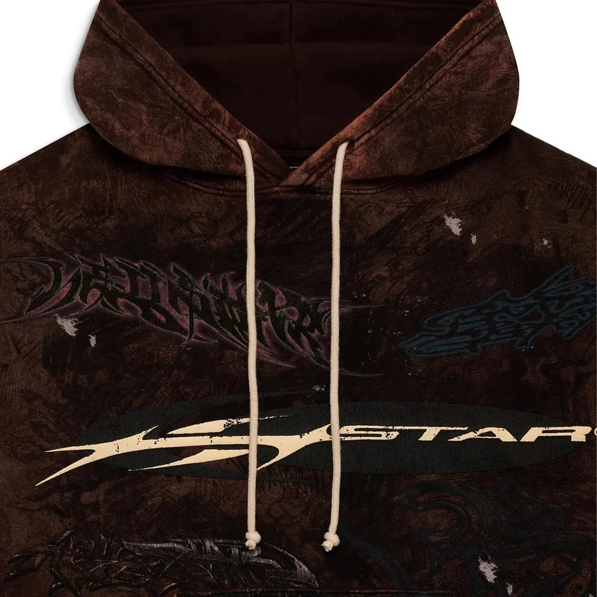 Hellstar Brown Graffiti Hoodie