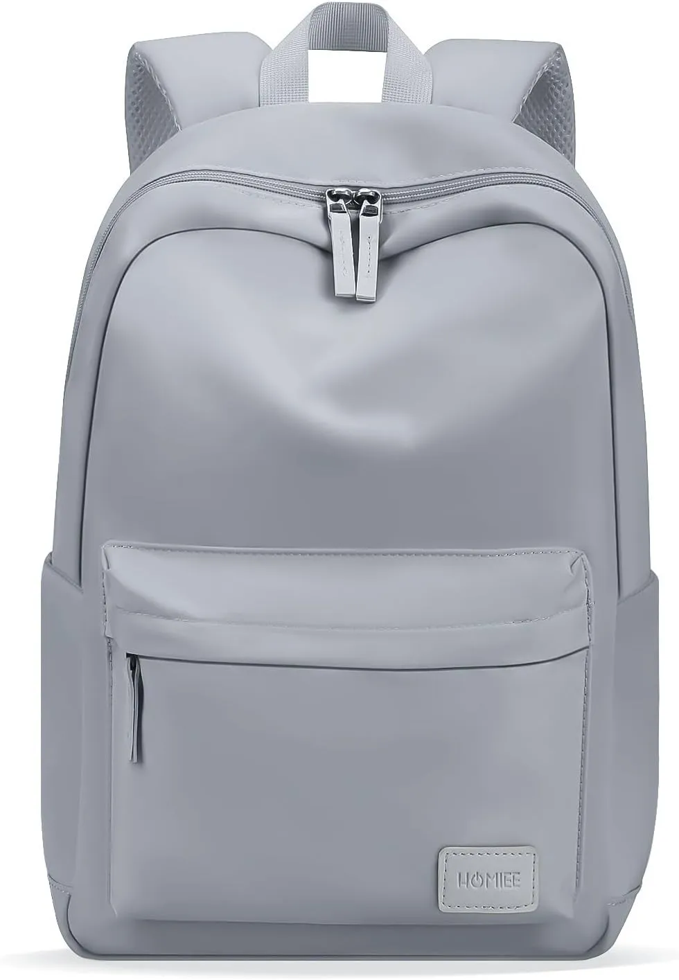HOMIEE Lightweight Casual Laptop Backpack Fits 15.6 Inch Computer, Water-Resistant Small Daypack Unisex Bookbag for College Work Travel, Grey