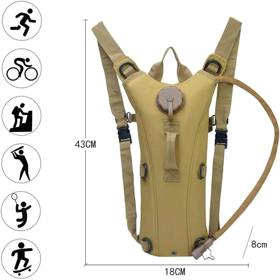 Hydration Backpack,Hydration Pack,Water Bladder for Hiking Backpack,Water Backpack for Hiking,3L Water Bladder Adjustable Water Drink Backpack for Hiking Cycling Climbing Running (1)