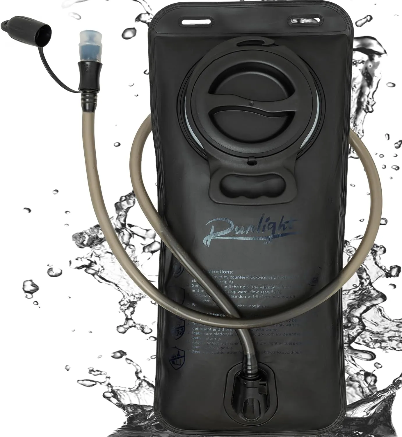Hydration Bladder,1.5L-2L Water Bladder for Hiking Backpack Leak-Proof Water Reservoir BPA Free Hydration Bag for Biking Running Camping 1.5-2 Liter