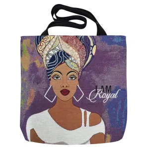 I AM ROYAL WOVEN TOTE BAG