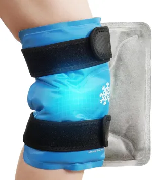 Ice Pack for Knee Pain Relief, Reusable Gel Ice Wrap for Leg Injuries, Swelling, Knee Replacement Surgery, Cold Compress Therapy for Arthritis, Meniscus Tear, Sports Injuries