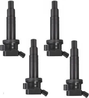 Ignition Coil Pack UF247 Compatible with Toyota Corolla 2000-2008 Matrix Celica GT 2000-2005 Spyder Chevy Prizm Pontiac Vibe 1.8L 2003-2008 Coil Packs, Replace 9091902339 90080-19015 Set of 4