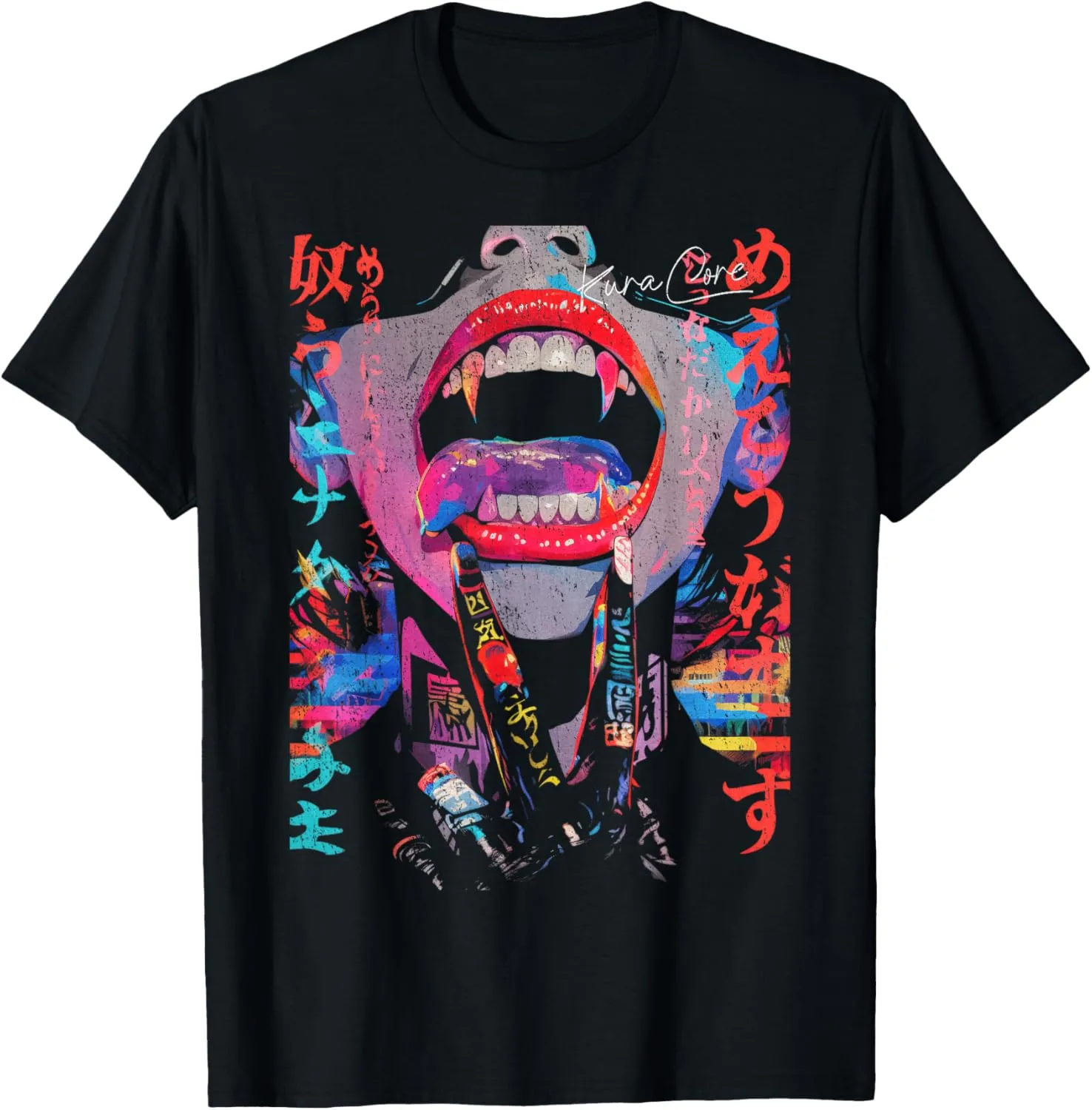 Japanese Streetwear Cyberpunk Y2K Retro Techwear Manga Anime T-Shirt