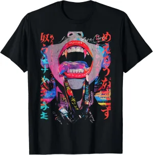 Japanese Streetwear Cyberpunk Y2K Retro Techwear Manga Anime T-Shirt