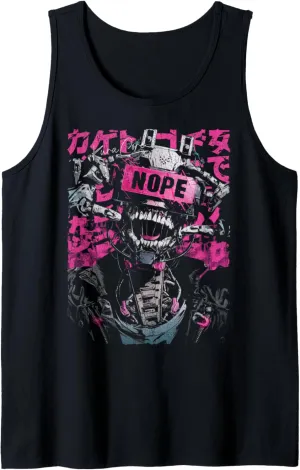 Japanese Streetwear Robot Cyberpunk Y2K Techwear Manga Anime Tank Top
